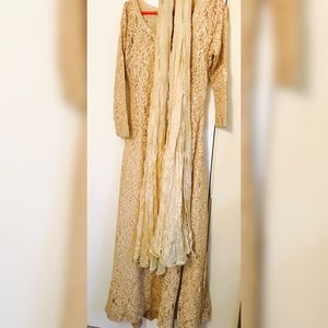 Full length maxi dress with dopatta